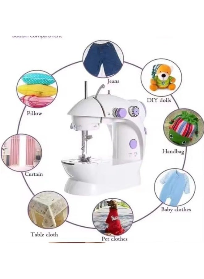 ماكينة خياطة صغيرة محمولة، مثالية للإصلاحات السريعة والمشاريع الصغيرة، مصدر طاقة كهربائي وببطارية صغيرة وتستخدم في الحمل اليدوي سهلة الحمل والتخزين في أي مكان - Image 4