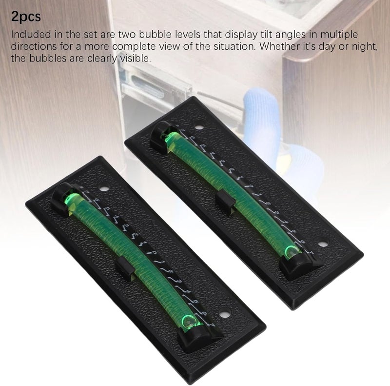 JTLB 2 Pcs Self Adhesive Spirit Level for Motorhome, Long Lasting, 2 Mounting Methods, Accurate Trailer Leveling System, Transparent Liquid for Readings - Image 3