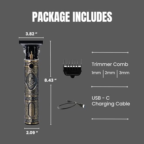 Goodscious Hair Clippers for Men Professional Kit - Portable Cordless Clippers for Men w/ 7hrs Run Time - Ideal Mens Grooming Kit w/Low Noise Function - Rechargeable Beard Trimmer & Haircut Machine (Bronze) - Image 5