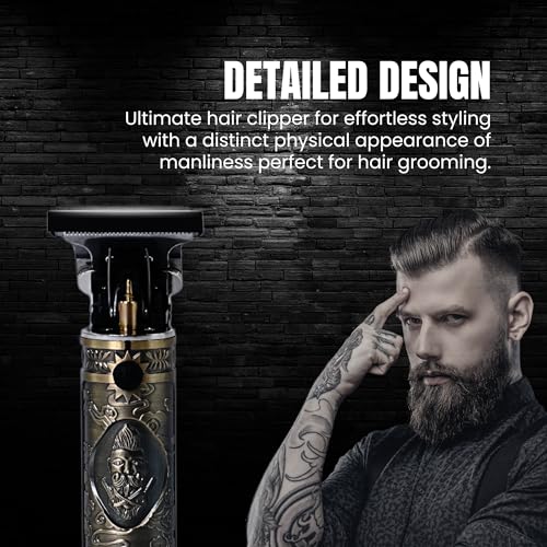 Goodscious Hair Clippers for Men Professional Kit - Portable Cordless Clippers for Men w/ 7hrs Run Time - Ideal Mens Grooming Kit w/Low Noise Function - Rechargeable Beard Trimmer & Haircut Machine (Bronze) - Image 3