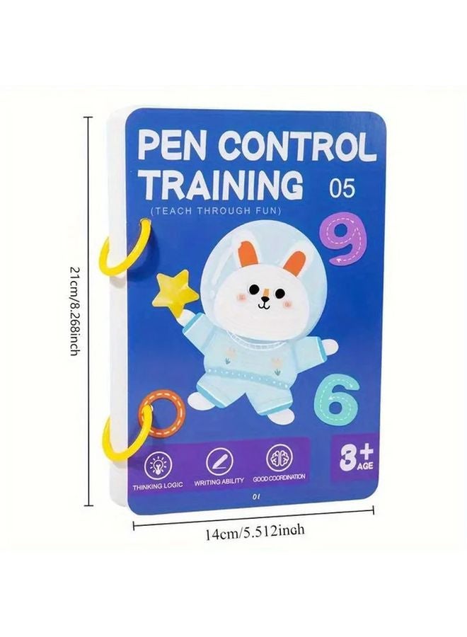 Blue Reusable Magic Practice Workbook For Kids 96 s Educational Drawing Diary - Image 3
