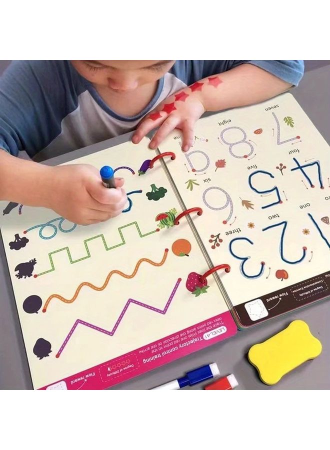 Blue Reusable Magic Practice Workbook For Kids 96 s Educational Drawing Diary - Image 5