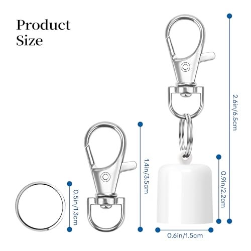 Rolitwils Chapstick Holder Keychain 2 Pcs - Lip Balm Holder for ChapStick Original 0.15oz - Lip Balm Holder with Secure Metal Keyring for Cute Women Gifts/Backpack Accessories - Image 3