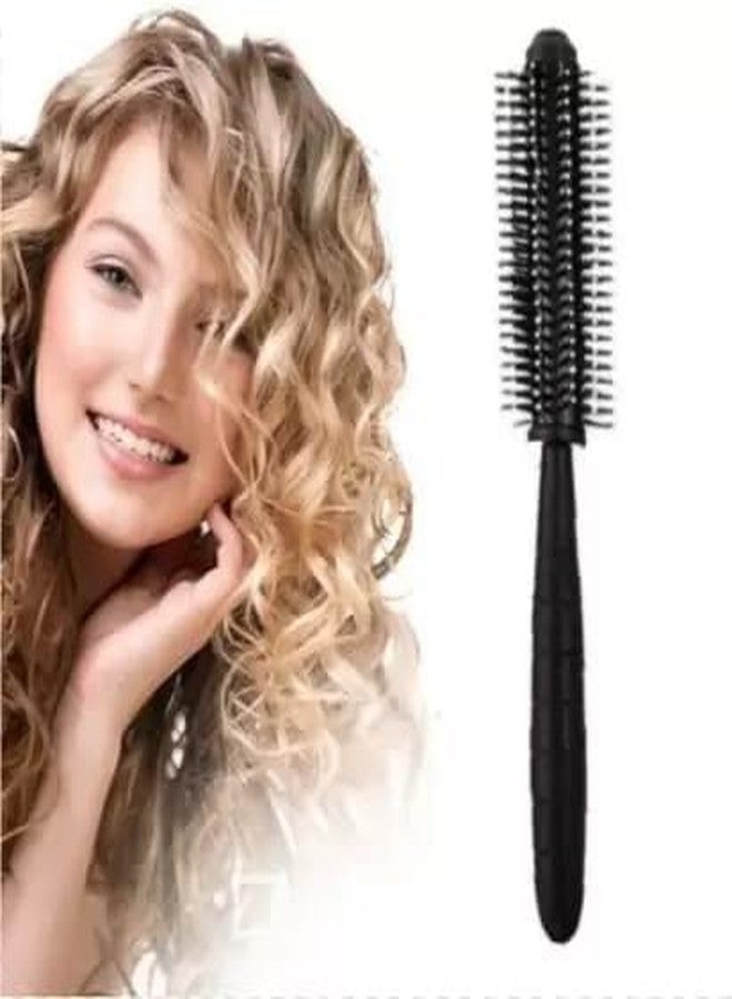 VEDETIC® Premium Collection Combo of 3 Hair Brushes, Great for All Hair Types & Styles, Paddle, Round, Dressing Comb With Sectioning Tail Comb (Steel Handle) For Women, Men - Image 5