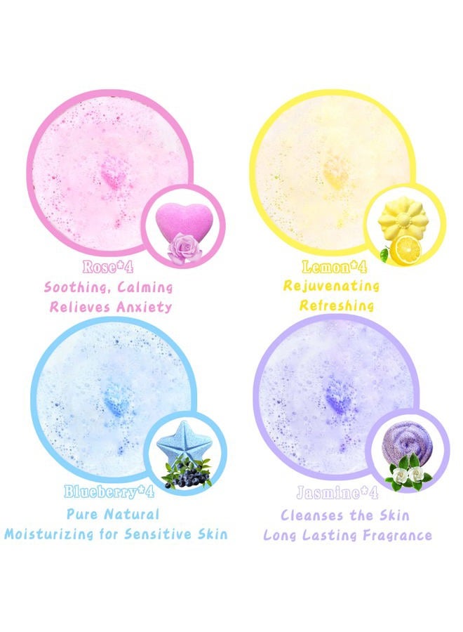 Lanwexy Bath Foot Bombs, 16 Pack Foot Soak with Bath Salt and Tea Tree Oil. Organic Natural Handmade Aroma Pure Essential Oil Bubble Foot Balls for Foot Callus, Dry Cracked, Stubborn Foot Odor Scent. - Image 4