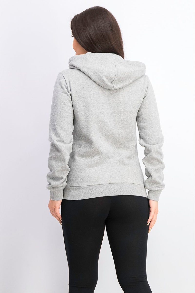Champion Women Sportwear Fit Long Sleeve Full Zip Hoodies, Grey - Image 2