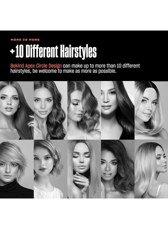 BeKind Apex 2-in-1 Hair Straightener Flat Iron, Straightener and Curler for All Hairstyles, 15s Fast Heating, Temperature Memory, Gift for Girls Women (Galaxy Gray) - Image 2