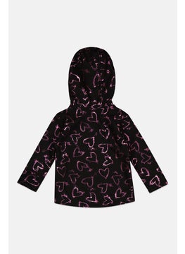 Body Glove Toddlers Girl Graphic Print Jacket, Black  - Image 2