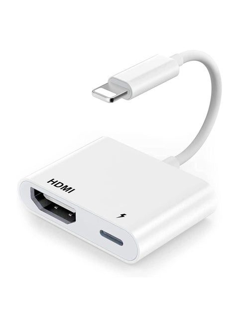 HDMI Adapter for iPhone to TV,iPad to HDMI,1080P HD Digital AV Adapter(No Need Power) Video & Audio Sync Screen Connector Compatibility with iPhone 14/13/12/11/X/8/iPad/to HDTV,Projector