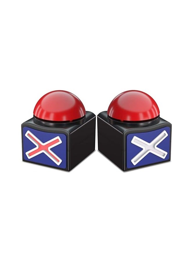 2 Packs Party Game Answer Buzzer Toy, Talent Show Buzzers With Light and Alarm Sound For Game Night Party Contest Kids Classroom Family Reunion Trip  Gift - Image 1