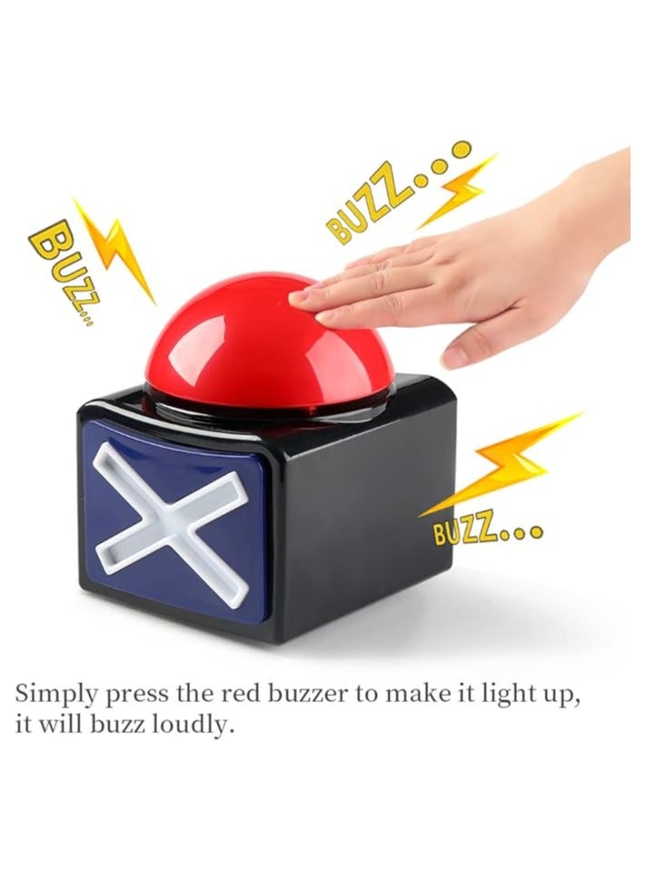 2 Packs Party Game Answer Buzzer Toy, Talent Show Buzzers With Light and Alarm Sound For Game Night Party Contest Kids Classroom Family Reunion Trip  Gift - Image 3