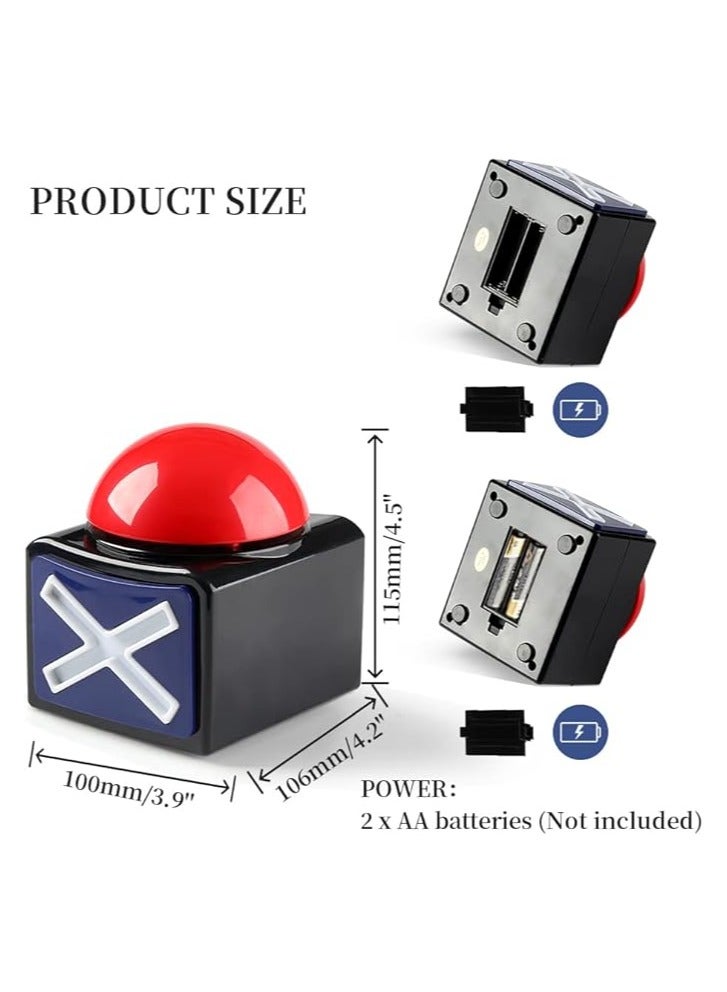 2 Packs Party Game Answer Buzzer Toy, Talent Show Buzzers With Light and Alarm Sound For Game Night Party Contest Kids Classroom Family Reunion Trip  Gift - Image 2