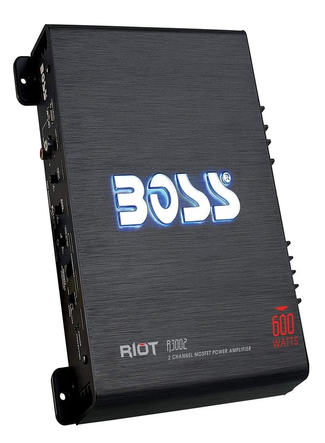 BOSS Audio Systems R3002 Riot Series Car Audio Amplifier - 600 High Output, 2 Channel, 2/8 Ohm, High/Low Level Inputs, High/Low Pass Crossover, Full Range, Hook Up to Stereo and Subwoofer, Class AB - Image 3