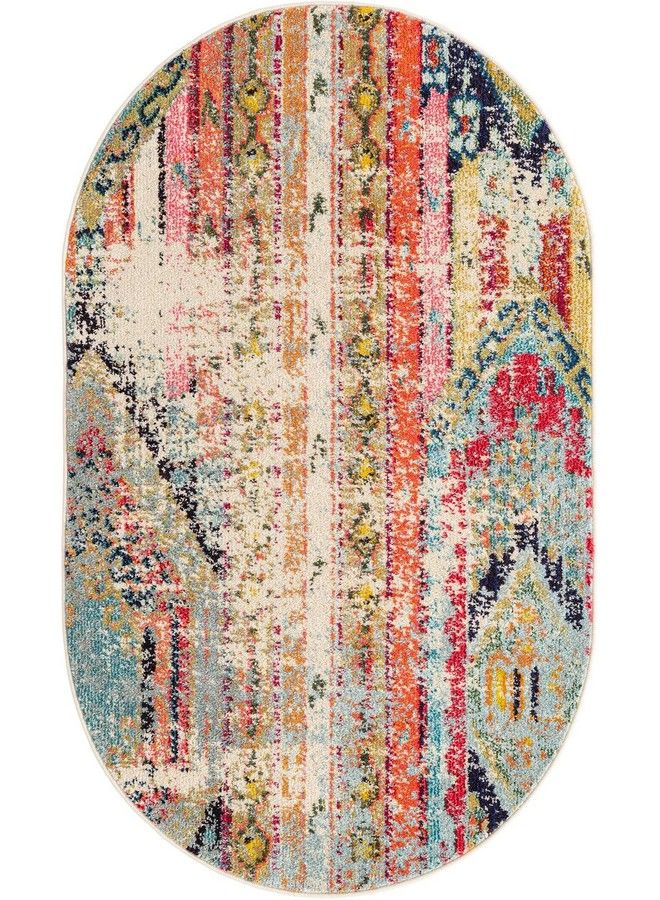 Unique Loom سجادة منطقة مجموعة سيدونا يوسمايت (3' 3" × 5' 3" بيضاوي متعدد الأزرق) - Image 3