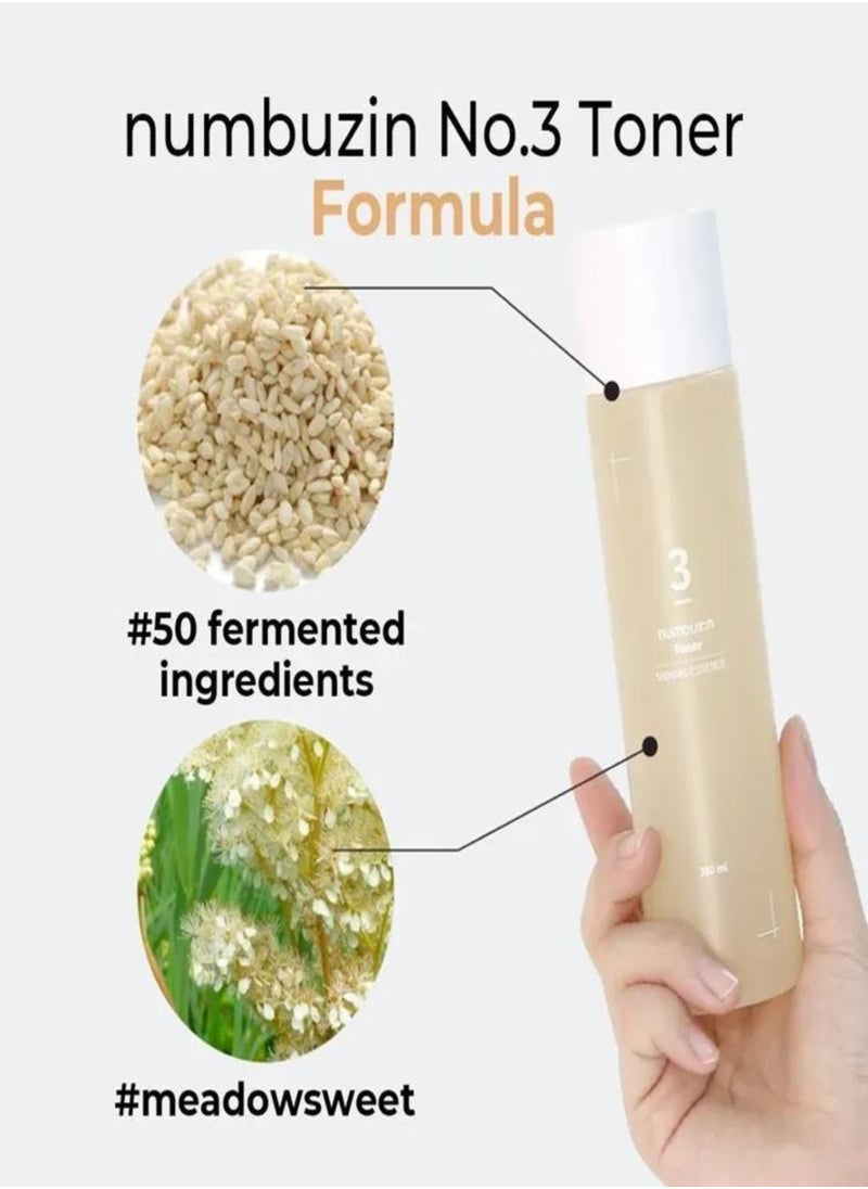 numbuzin Total Skin Renewal System - No.3 Super Glowing Essence Toner, No.5 Goodbye Blemish Serum - No.1 Pure Glass Clean Tone Up  - Image 5