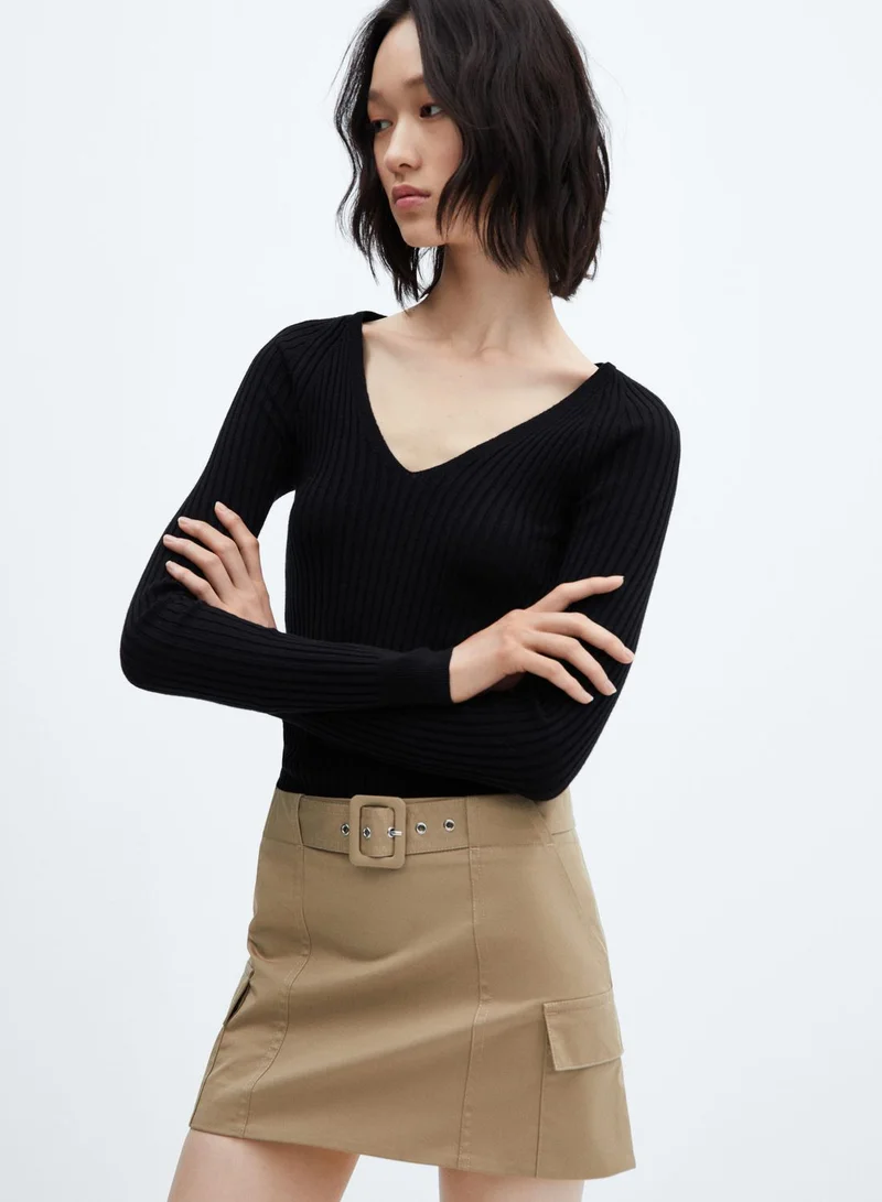 مانجو V-Neck Knitted Sweater