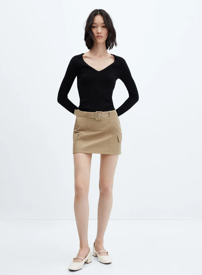 مانجو V-Neck Knitted Sweater