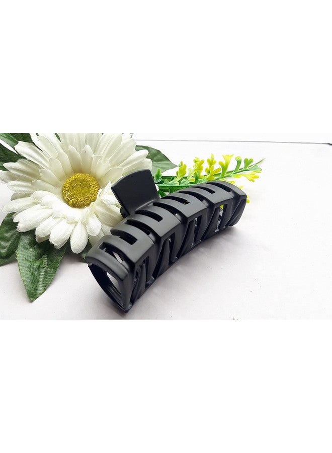 BIRDWARE Big-Size Black, Shell Color Imported Acrylic Material Stone Butterfly Hair Clips For Women (Pack Of 3 Pc, Black, Shell Colour) | Hair Clutchers - Image 2