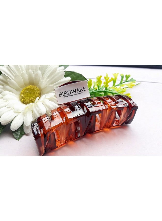 BIRDWARE Big-Size Black, Shell Color Imported Acrylic Material Stone Butterfly Hair Clips For Women (Pack Of 3 Pc, Black, Shell Colour) | Hair Clutchers - Image 4