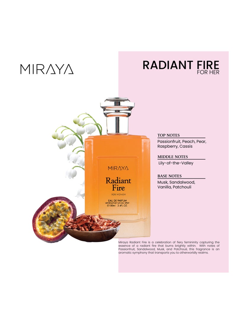 Miraya عطر ميرايا راديانت فاير للنساء – 100 مل - Image 5