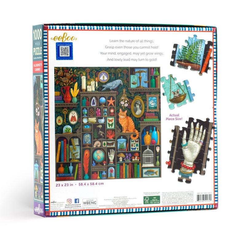 eeBoo: Piece and Love Alchemist Cabinet 1000 Piece Square Jigsaw Puzzle, Jigsaw Puzzle for Adults and Families, Includes Glossy, Sturdy Pieces and Minimal Puzzle Dust - Image 3