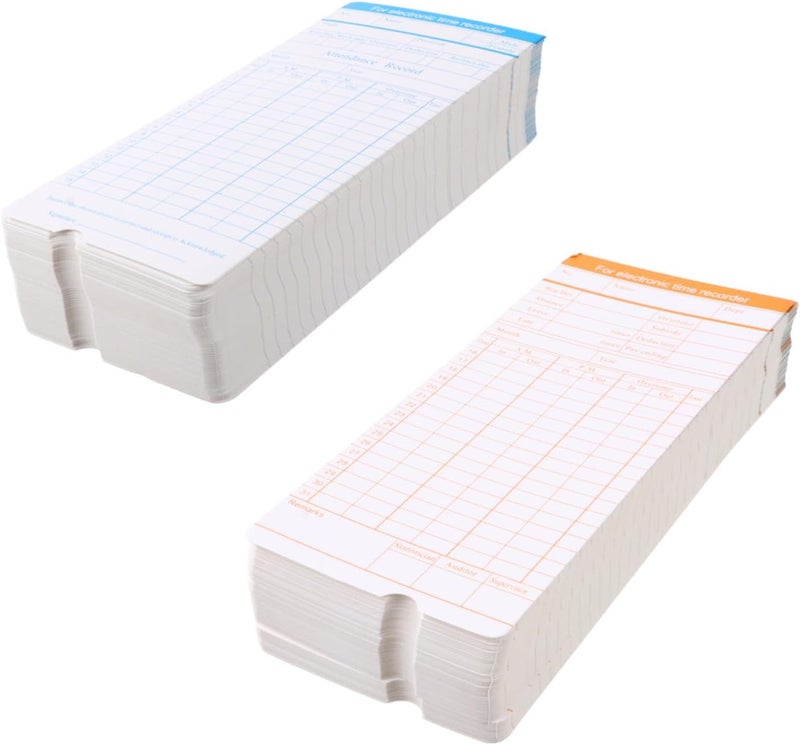 Gadpiparty Office Attendance Cards 1 Set Easy Employee Clock-Clock-Out Compatible Time Clocks and Attendance Machines - Image 1