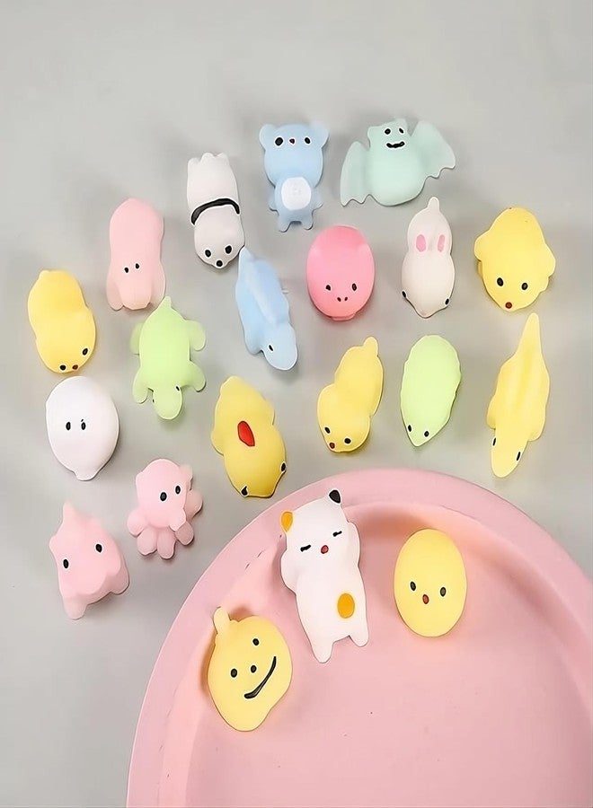 LABEAUTE Kawaii Mochi Squishy Toys - Mini Animal Squishies, Pinata Khoi Bag Treats/ fillers, for Kids Birthday, Party Favors (Assorted, 15 Pack) - Image 3