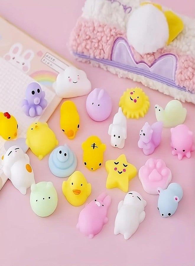 LABEAUTE Kawaii Mochi Squishy Toys - Mini Animal Squishies, Pinata Khoi Bag Treats/ fillers, for Kids Birthday, Party Favors (Assorted, 15 Pack) - Image 2