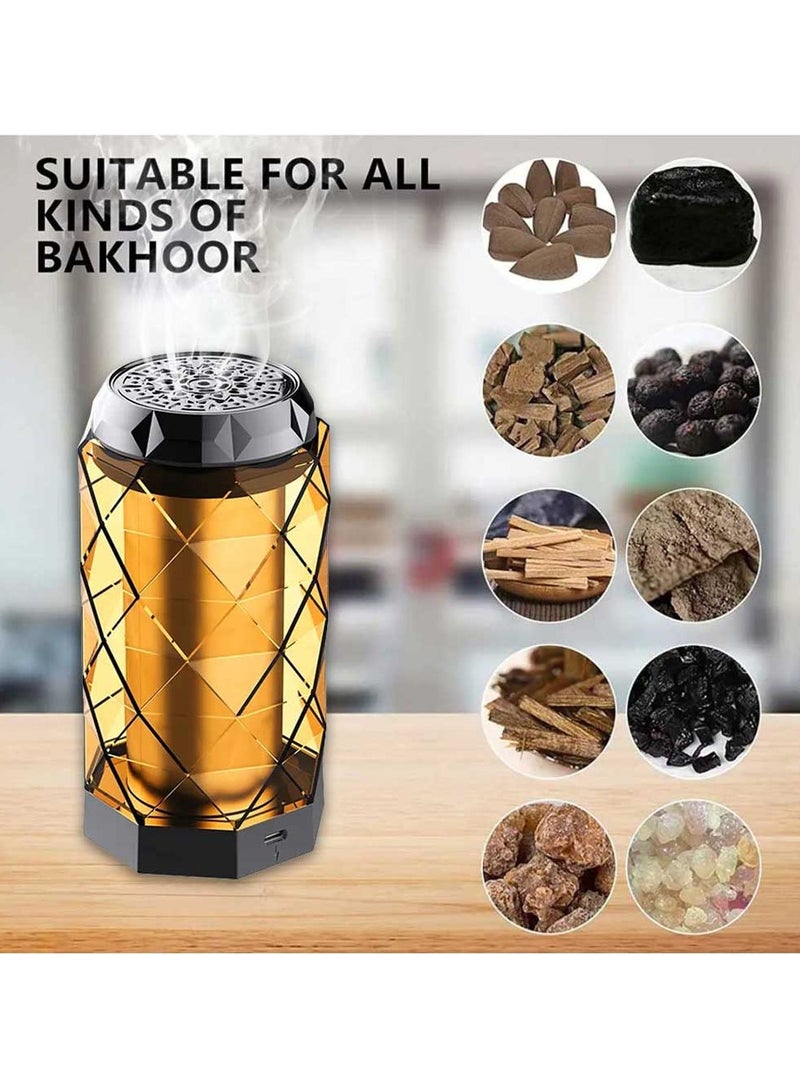 Rechargeable Incense Burner Portable Bakhoor Burner Crystal Design for Home Office and Car  - Image 2