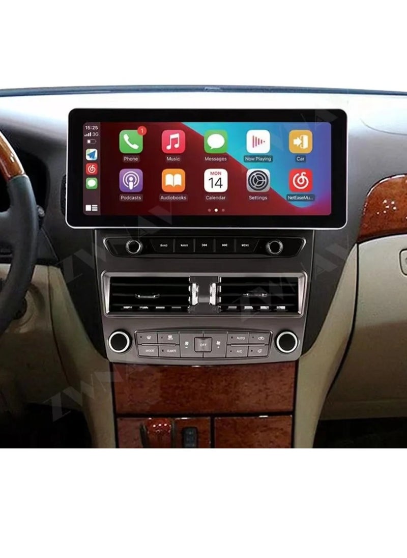 SENSATION - The Lexus LS430 12.3-inch Android screen with 4GB of RAM supports Apple CarPlay and Android Auto wirelessly. It is compatible with the car's climate control and fits both high and low models of the LS 430 from 2001 to 2006 - Image 1