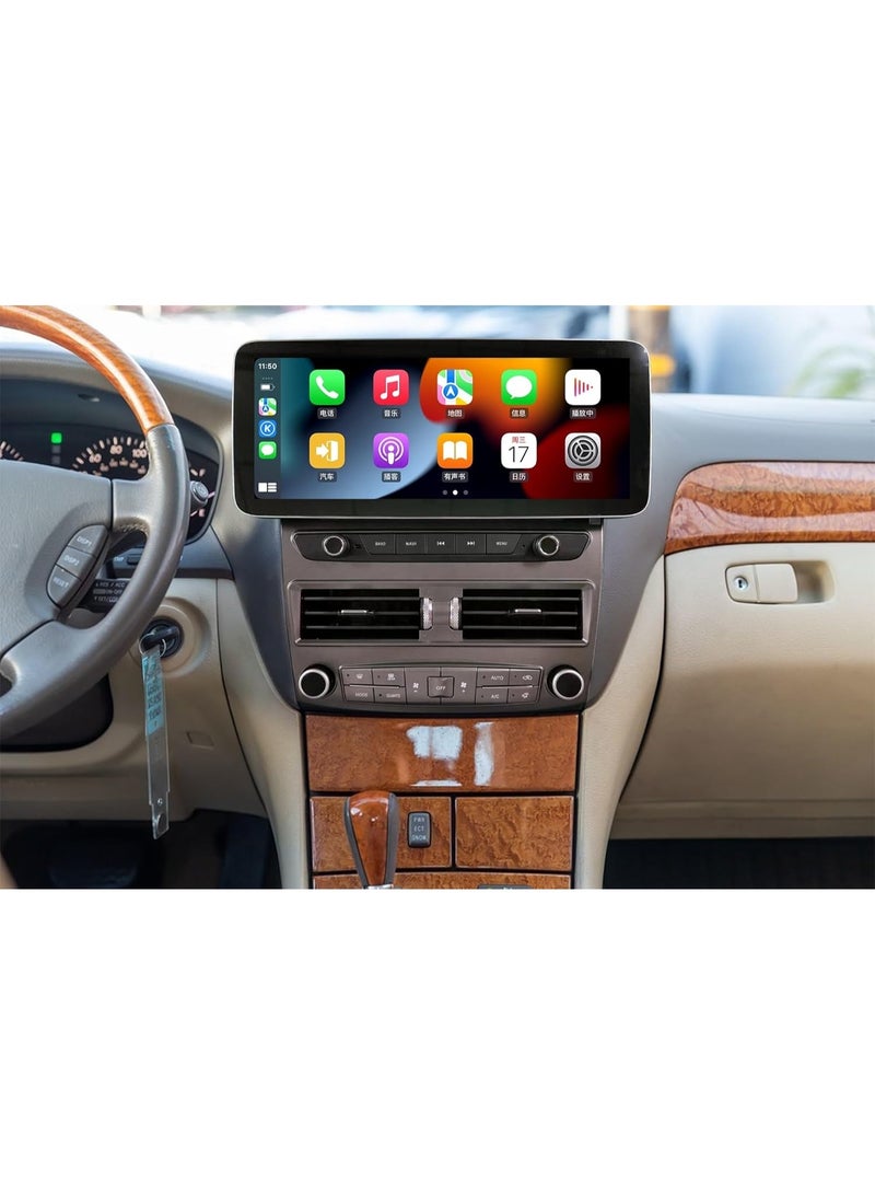 Vierex 12.3 Inch Android Screen for Lexus LS430 2001-2006 | 4GB RAM | Wireless Apple CarPlay & Android Auto | Climate Control Compatible | High & Low Model Support - Image 1