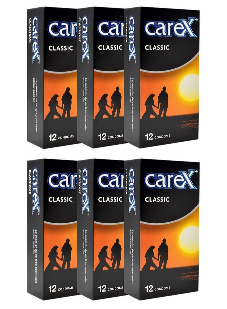 careX Pack of 6 Boxes Classic Condoms - Image 1