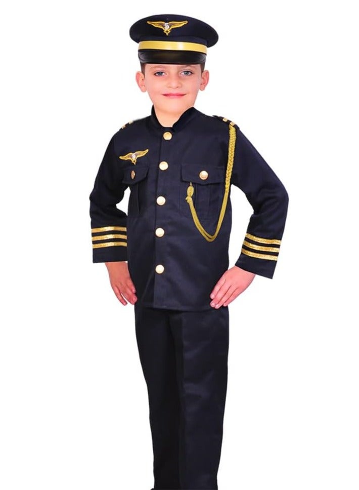 pilot costume for children Aged 6 to 7 years Navy blue - Image 1
