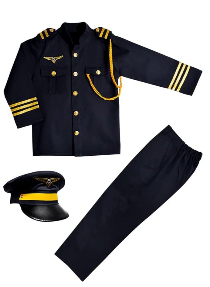 pilot costume for children Aged 6 to 7 years Navy blue - Image 2