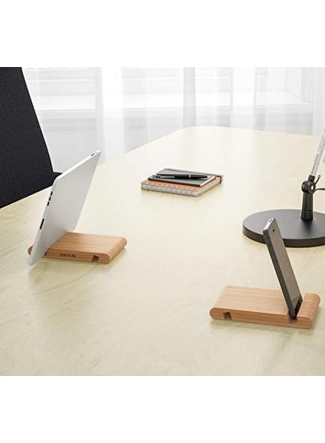 erorex Cell Phone Holder For Iphone Ikea Bergenes Wooden Phone Stand Universal Holder For Smartphones  - Image 2