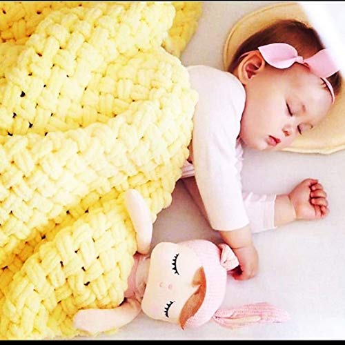 ALIZE 4 skn/Ball Alize Puffy Baby Big Loop Blanket Yarn 100% Micropolyester Soft Yarn 400gr 39.3 yds (310-Honey) - Image 5