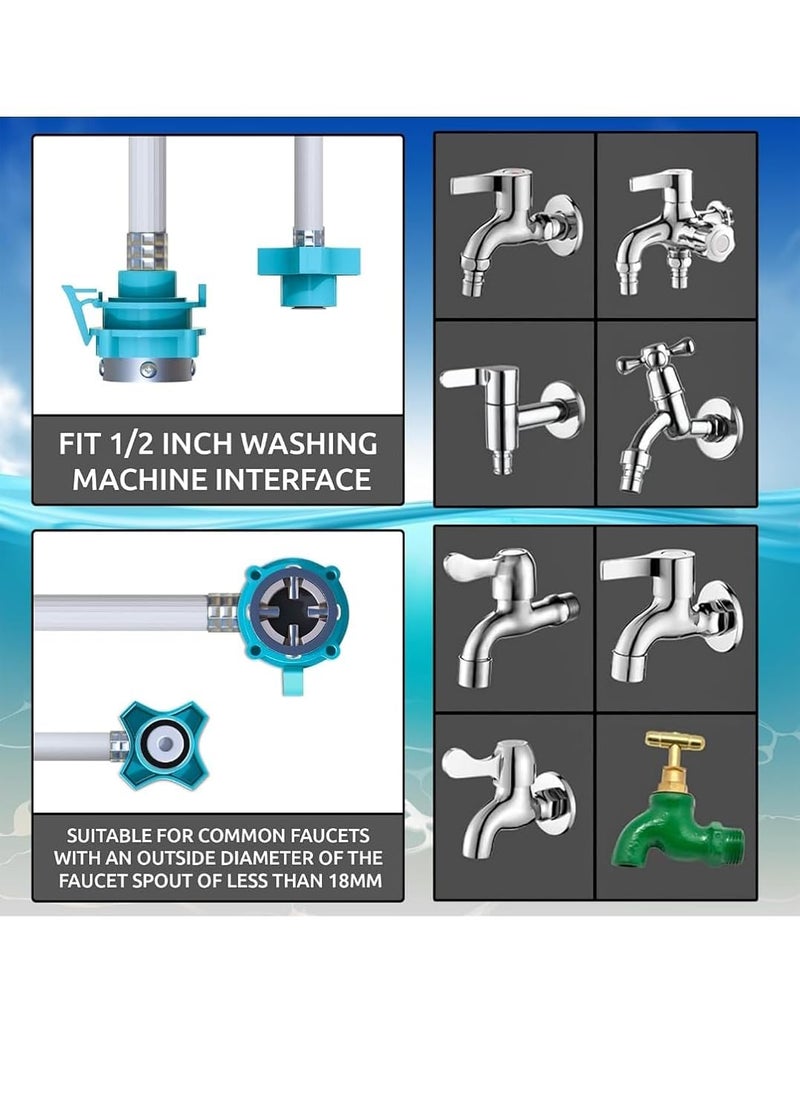 Flexible 3 meter PVC Washing Machine Inlet Hose water pipe Universal Water Inlet with Tap adaptor Connector for Top Front Load Fully Automatic  - Image 2