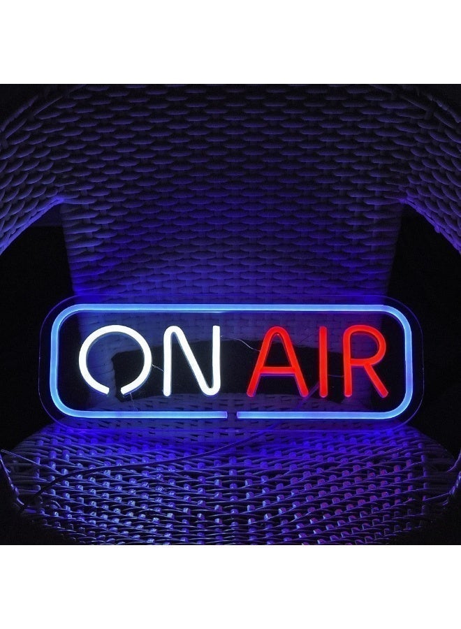 ON AIR LED Neon Sign, USB Powered Acrylic Wall Decor Neon Light for Live Streaming Podcast Studio Recording Room Gaming Room Home Studio, Ideal Decor Gift for Streamers Content Creators Influencers - Image 3