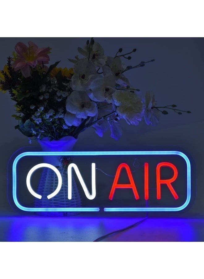 ON AIR LED Neon Sign, USB Powered Acrylic Wall Decor Neon Light for Live Streaming Podcast Studio Recording Room Gaming Room Home Studio, Ideal Decor Gift for Streamers Content Creators Influencers - Image 5