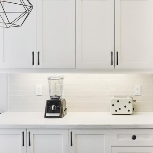 BUKOBYHE 10 Pack 5 Inch Kitchen Cabinet Handles Matte Black Cabinet Pulls Zinc Alloy Drawer Pulls Solid Kitchen Hardware - Image 4