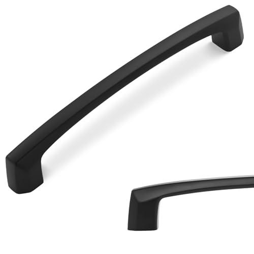 BUKOBYHE 10 Pack 5 Inch Kitchen Cabinet Handles Matte Black Cabinet Pulls Zinc Alloy Drawer Pulls Solid Kitchen Hardware - Image 1