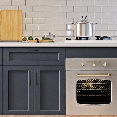BUKOBYHE 10 Pack 5 Inch Kitchen Cabinet Handles Matte Black Cabinet Pulls Zinc Alloy Drawer Pulls Solid Kitchen Hardware - Image 5