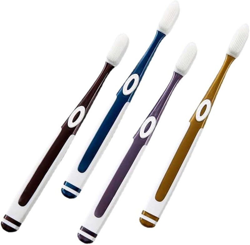 Adult Nano Toothbrush Set Soft Silicone For Sensitive Teeth Gentle Gum Cleaning - Image 2