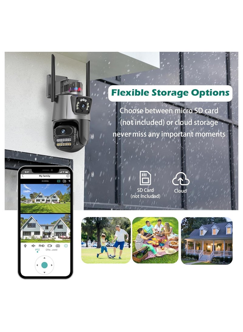 SYOSI Security Cameras Outdoor, Dual Lens, 4K WiFi Security Camera, 4MP Ultra HD Full Color, Dual Image with Alarm Compatible with Alexa, 2-Ways Audio, 24/7 Recording for Home Outside with 3M Cord - Image 4
