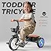 Umatoll Tricycle for Toddlers 25 Year Old Ajustable Toddler Bike Outdoor Toys Birthday Gift for Boy Age 24 Trike with Light up Wheels - Image 4