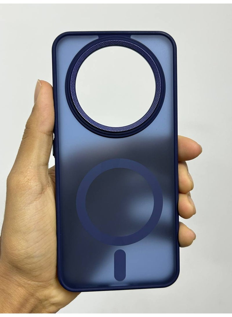 Magsafe Leather Generic Back Case Compatible with Realme 14 Pro Plus. - Image 1