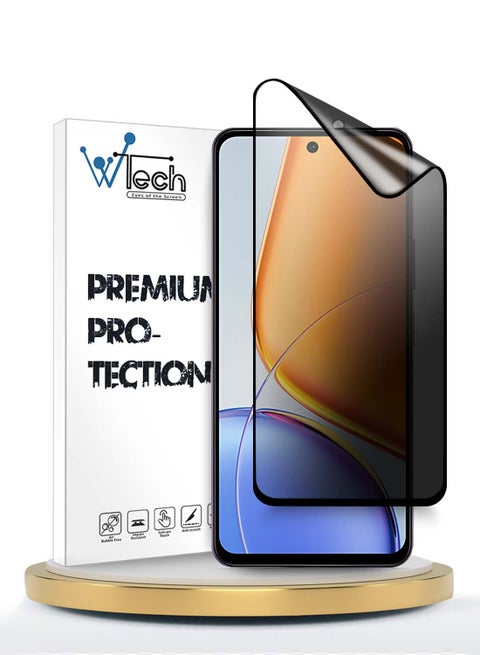 vivo Y39 5G 2025 Premium Nano Ceramic Privacy Full Glue Full Cover Matte Flexible Screen Protector (MSCNMP) - Clear/Black