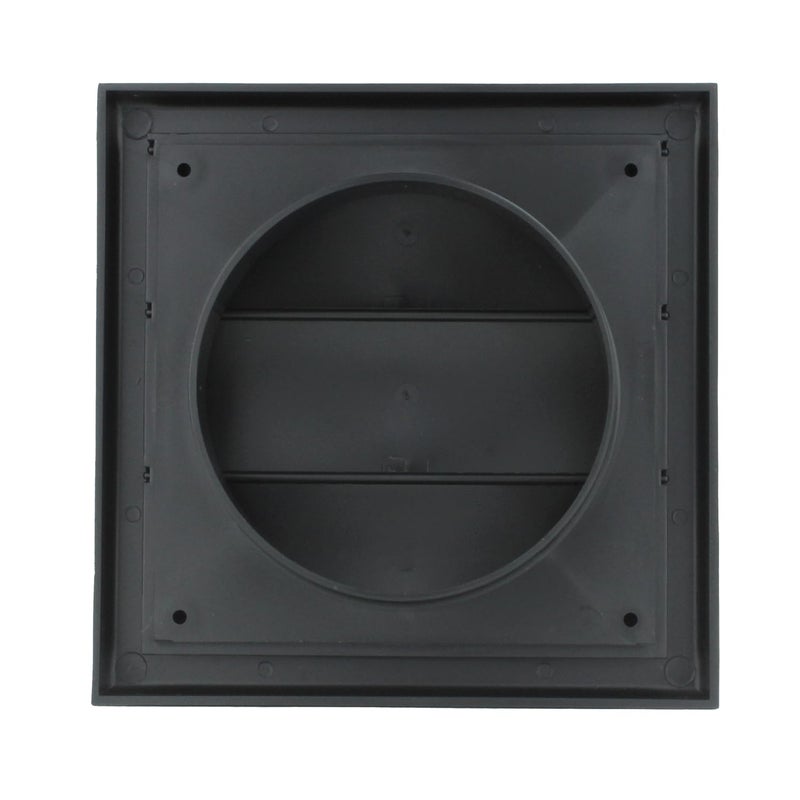 Generic Vents 4 inch Black External Gravity Grille Air Vent Cover 100 mm Extractor Fan Back Draught Shutter Covers Ducting Tumble Dryer Bathroom Outside Wall Ventilation Hose Duct Grill  - Image 2