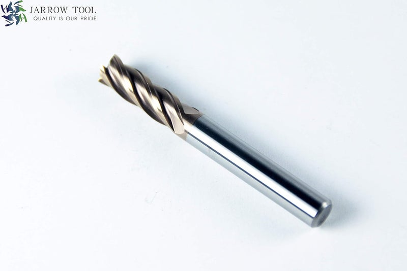 JARROW TOOL Square End Carbide Mill Set (Pack of 5) - 1/4 End Mill for Alloy Steels/Hardened Metals – 4 Flute TiAlN Coated Square Nose Milling Set for CNC Machine Milling Tools - Image 5
