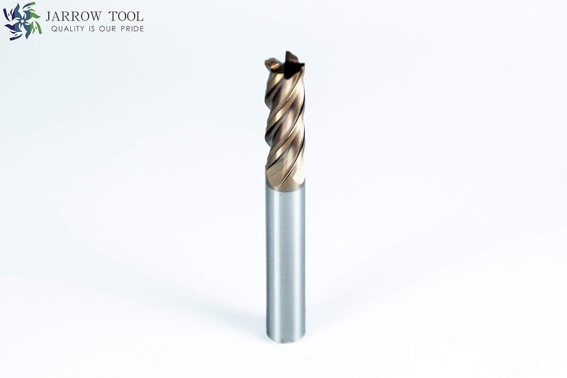 JARROW TOOL Square End Carbide Mill Set (Pack of 5) - 1/4 End Mill for Alloy Steels/Hardened Metals – 4 Flute TiAlN Coated Square Nose Milling Set for CNC Machine Milling Tools - Image 3